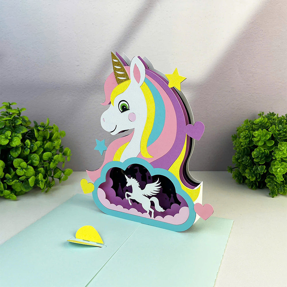 Unicorn – 3D Pop-Up Card SVG File for Cricut & Silhouette