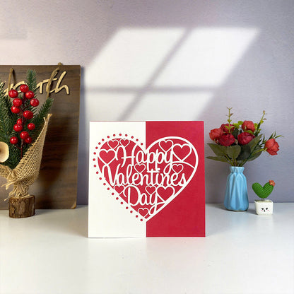 Valentine's Day – 3D Pop-Up Card SVG File for Cricut & Silhouette