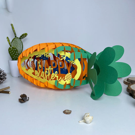 Easter 4 – 3D Carrot Pop-up Card File - Cricut File - VEKTOR KRAFT