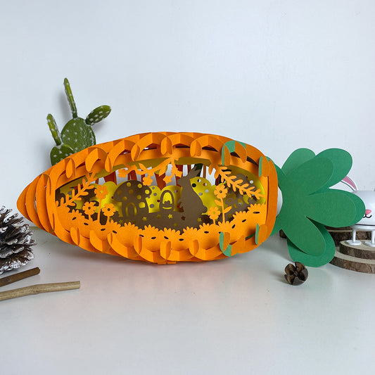 Easter 7 – 3D Carrot Pop-up Card File - Cricut File - VEKTOR KRAFT