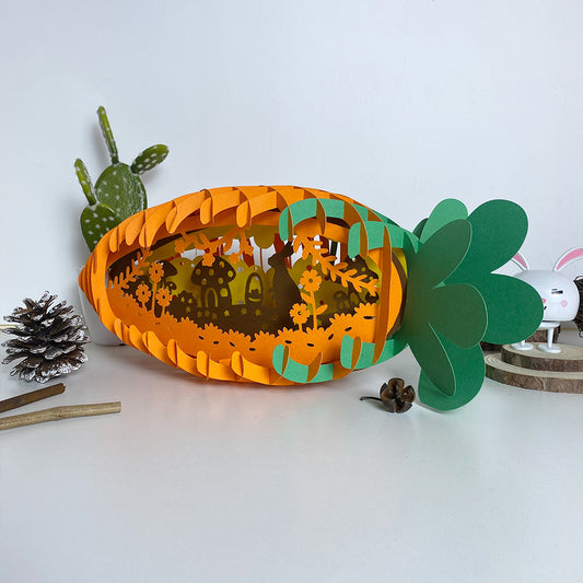 Easter 7 – 3D Carrot Pop-up Card File - Cricut File - VEKTOR KRAFT