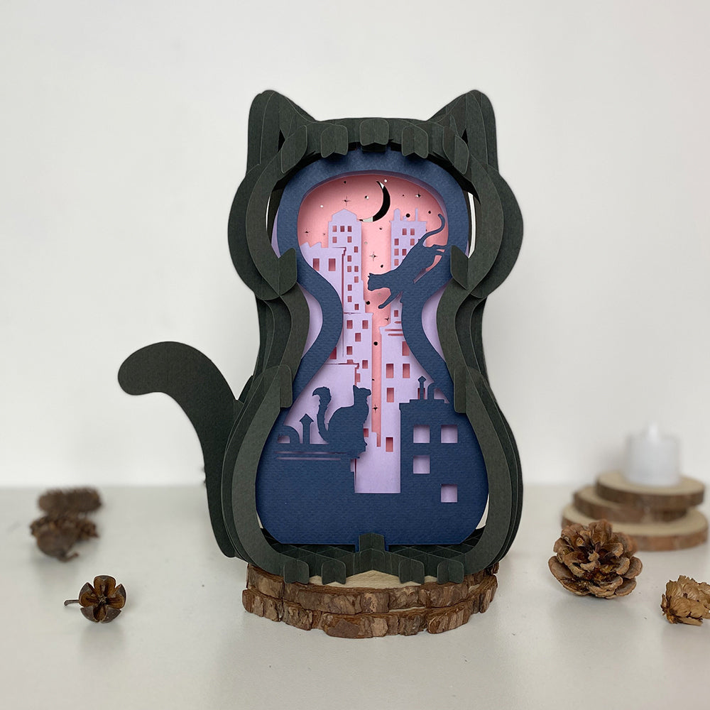 Cat City – 3D Pop-Up Card SVG File for Cricut & Silhouette