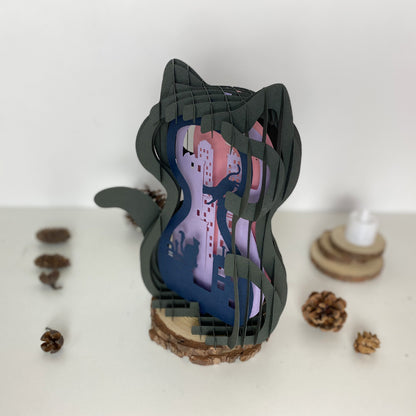 Cat City – 3D Pop-Up Card SVG File for Cricut & Silhouette