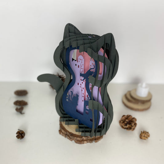Cat City – 3D Pop-Up Card SVG File for Cricut & Silhouette