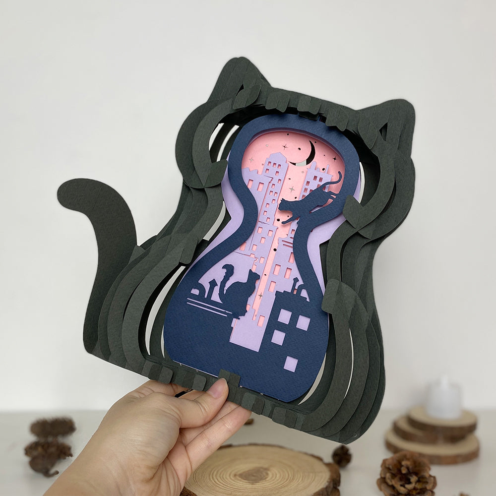 Cat City – 3D Pop-Up Card SVG File for Cricut & Silhouette
