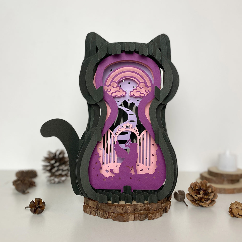 Cat Memorial – 3D Pop-Up Card SVG File for Cricut & Silhouette