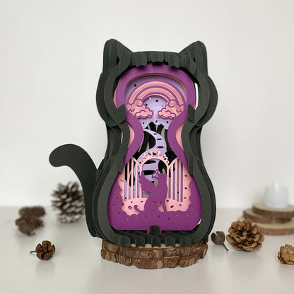 Cat Memorial – 3D Pop-Up Card SVG File for Cricut & Silhouette