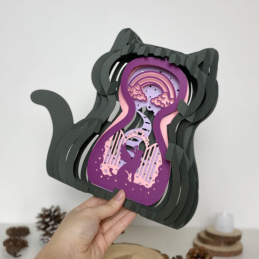 Cat Memorial – 3D Pop-Up Card SVG File for Cricut & Silhouette