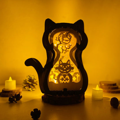 Cat Pumpkin – 3D Pop-Up Card SVG File for Cricut & Silhouette