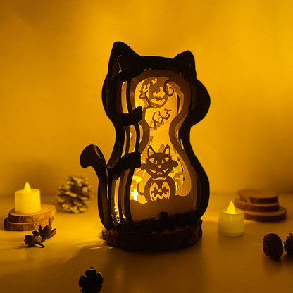 Cat Pumpkin – 3D Pop-Up Card SVG File for Cricut & Silhouette