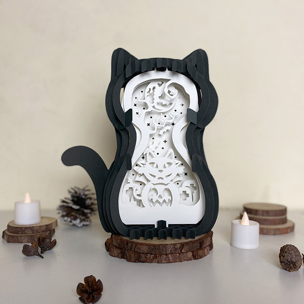 Cat Pumpkin – 3D Pop-Up Card SVG File for Cricut & Silhouette