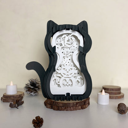 Cat Pumpkin – 3D Pop-Up Card SVG File for Cricut & Silhouette