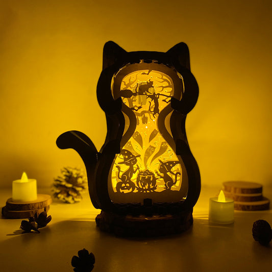 Cat Witch – 3D Cat Pop-up Card File - Cricut File - VEKTOR KRAFT