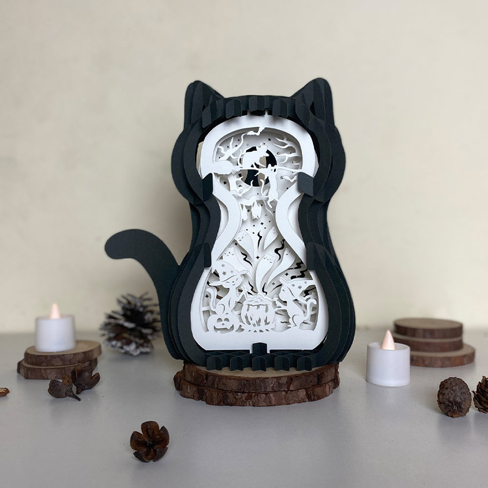Cat Witch – 3D Pop-Up Card SVG File for Cricut & Silhouette