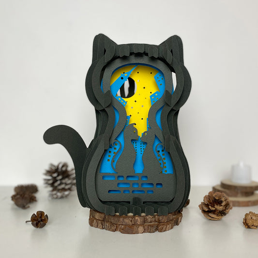 City Love – 3D Cat Pop-up Card File - Cricut File - VEKTOR KRAFT