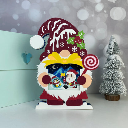 Gnome Christmas – 3D Pop-Up Card SVG File for Cricut & Silhouette
