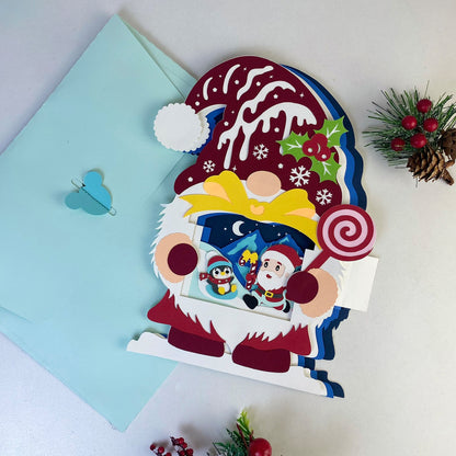 Gnome Christmas – 3D Pop-Up Card SVG File for Cricut & Silhouette