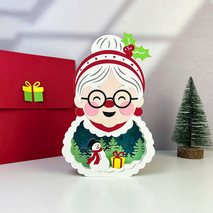 Mrs. Claus – 3D Pop-Up Card SVG File for Cricut & Silhouette