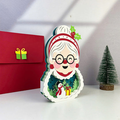 Mrs. Claus – 3D Pop-Up Card SVG File for Cricut & Silhouette