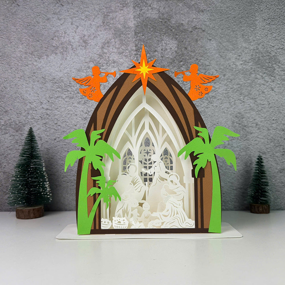 Nativity 3 – 3D Pop-Up Card SVG File for Cricut & Silhouette