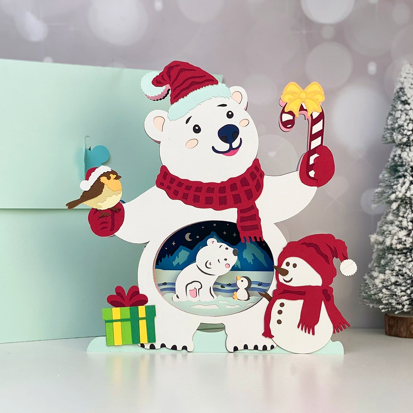 Polar Bear – 3D Pop-Up Card SVG File for Cricut & Silhouette