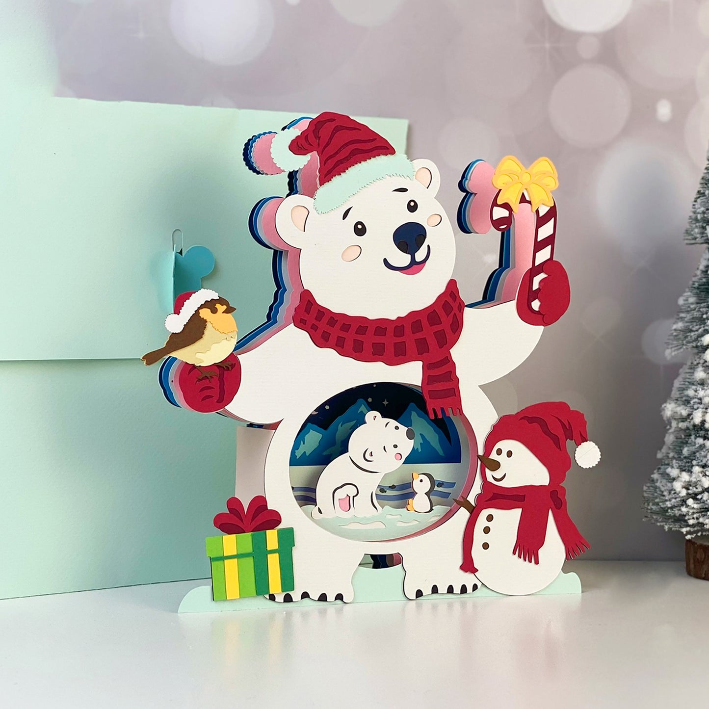 Polar Bear – 3D Pop-Up Card SVG File for Cricut & Silhouette