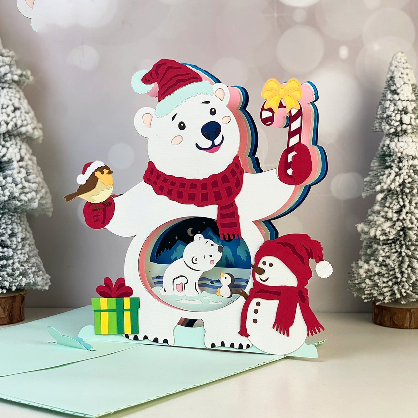 Polar Bear – 3D Pop-Up Card SVG File for Cricut & Silhouette