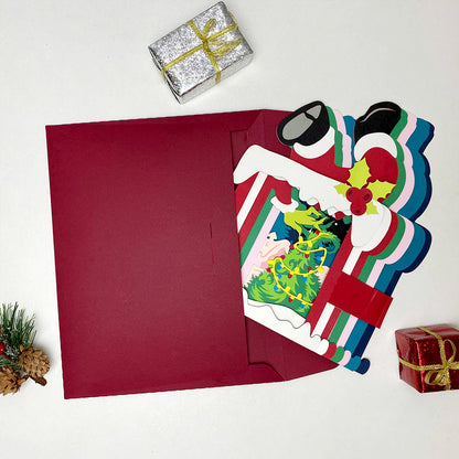 Santa Chimney – 3D Pop-Up Card SVG File for Cricut & Silhouette