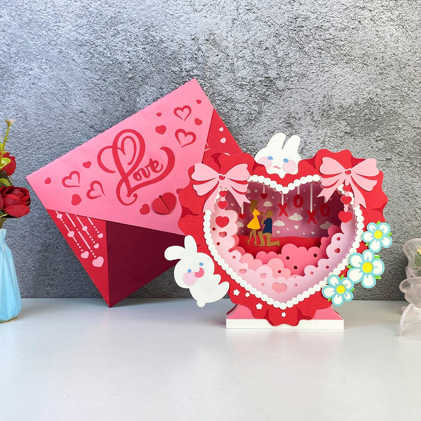 Valentine – 3D Pop-Up Card SVG File for Cricut & Silhouette