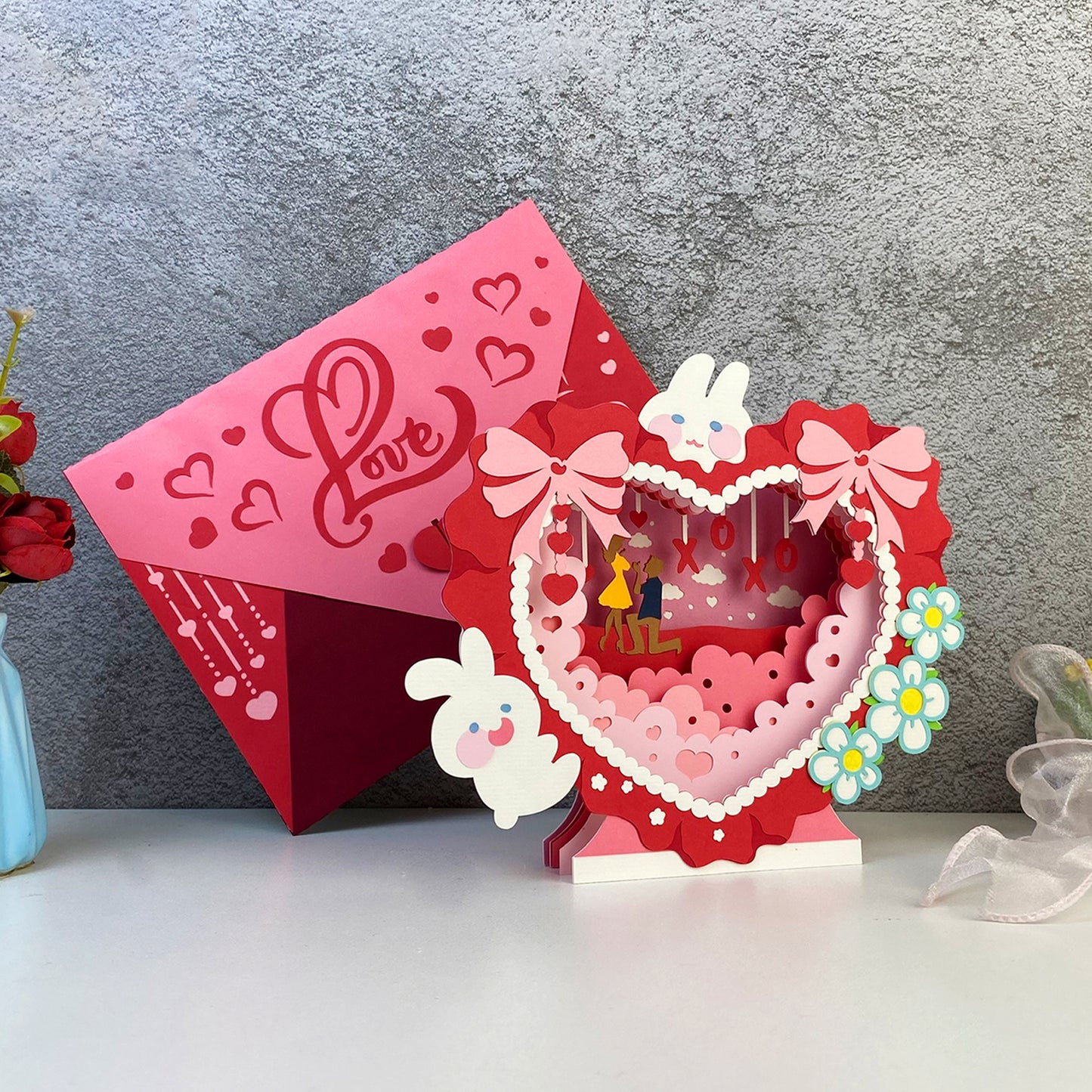 Valentine – 3D Pop-Up Card SVG File for Cricut & Silhouette