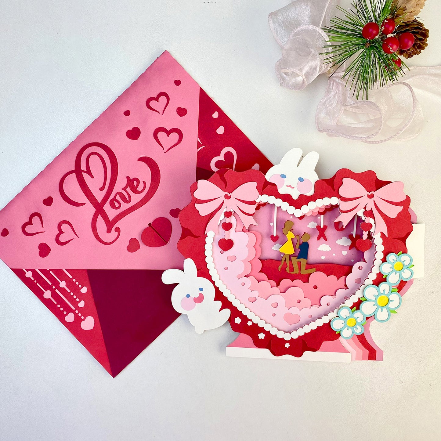Valentine – 3D Pop-Up Card SVG File for Cricut & Silhouette