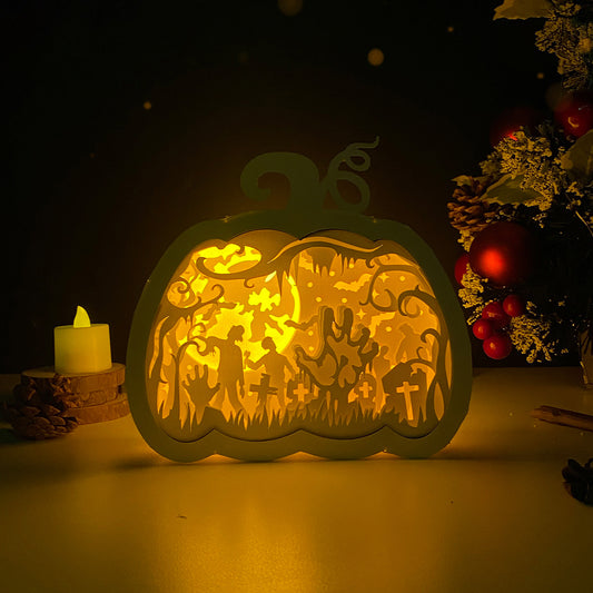 Zombie – 3D Pumpkin Box 1  File - Cricut File - VEKTOR KRAFT