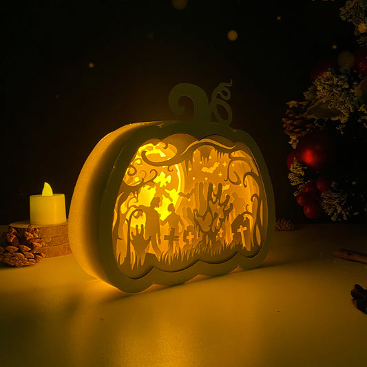 Zombie – 3D Pumpkin Box 1  File - Cricut File - VEKTOR KRAFT