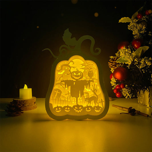 Scarecrow – 3D Pumpkin Box 2  File - Cricut File - VEKTOR KRAFT
