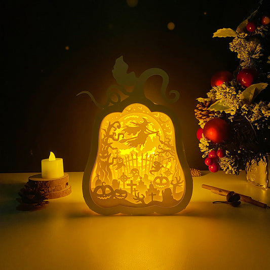 Witch – 3D Pumpkin Box 2  File - Cricut File - VEKTOR KRAFT