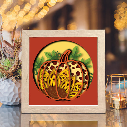 Pumpkin – 3D Shadow Box SVG File for Cricut & Silhouette