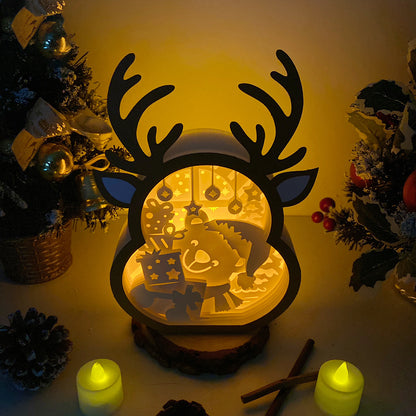 Christmas Bear – 3D Box SVG File for Cricut & Silhouette