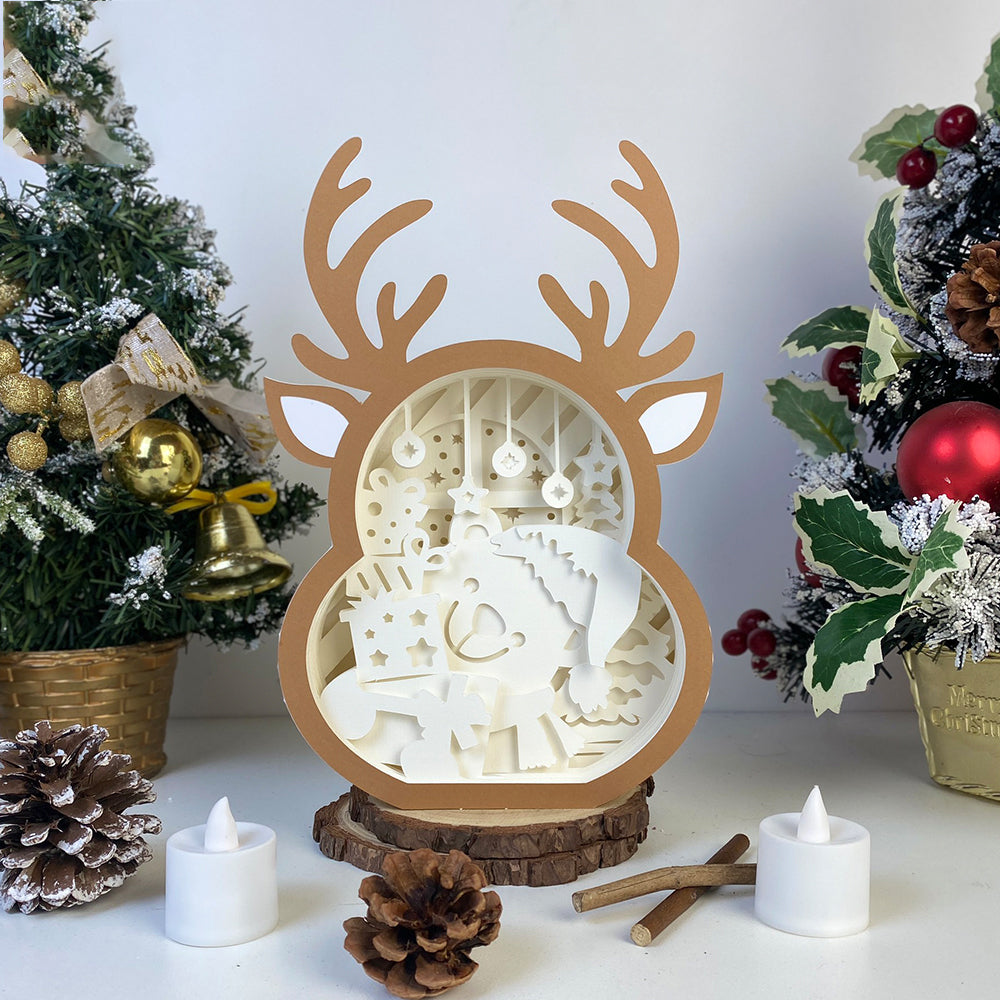 Christmas Bear – 3D Box SVG File for Cricut & Silhouette
