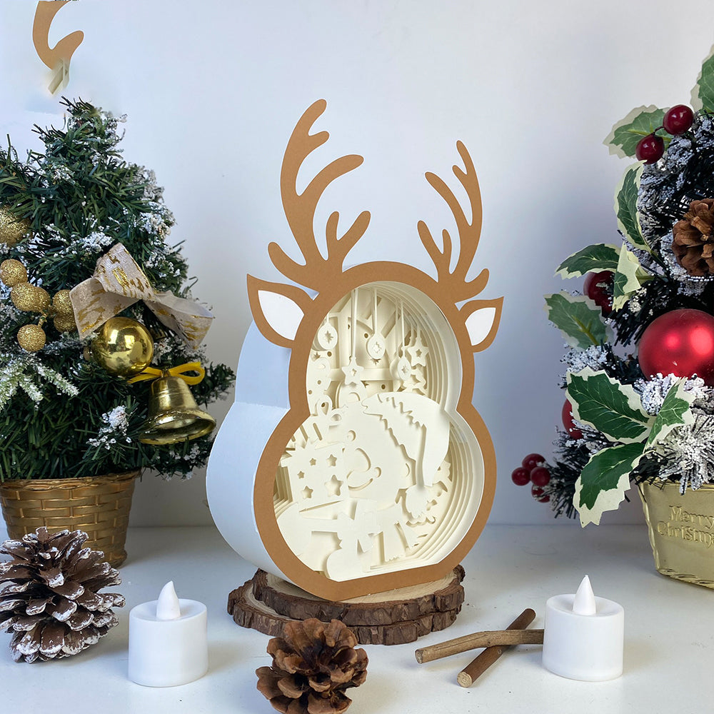 Christmas Bear – 3D Box SVG File for Cricut & Silhouette