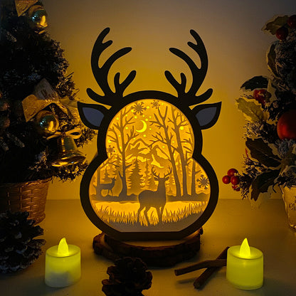 Christmas Deer – 3D Box SVG File for Cricut & Silhouette