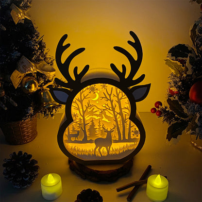 Christmas Deer – 3D Box SVG File for Cricut & Silhouette