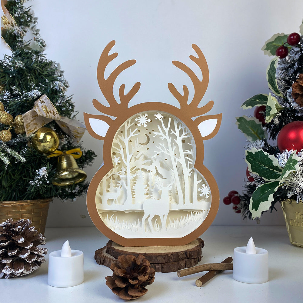 Christmas Deer – 3D Box SVG File for Cricut & Silhouette