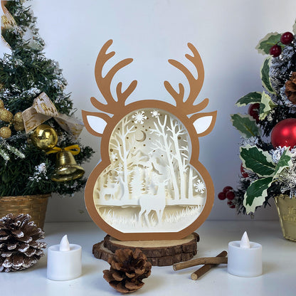 Christmas Deer – 3D Box SVG File for Cricut & Silhouette