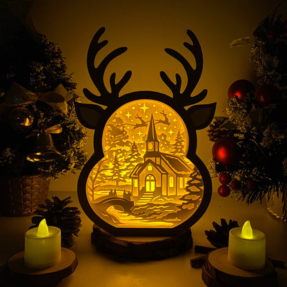 Christmas In The Forest 2 – 3D Box SVG File for Cricut & Silhouette