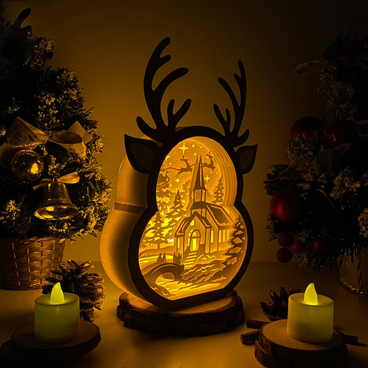 Christmas In The Forest 2 – 3D Box SVG File for Cricut & Silhouette
