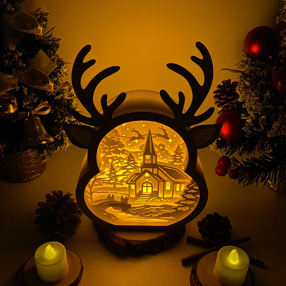 Christmas In The Forest 2 – 3D Box SVG File for Cricut & Silhouette