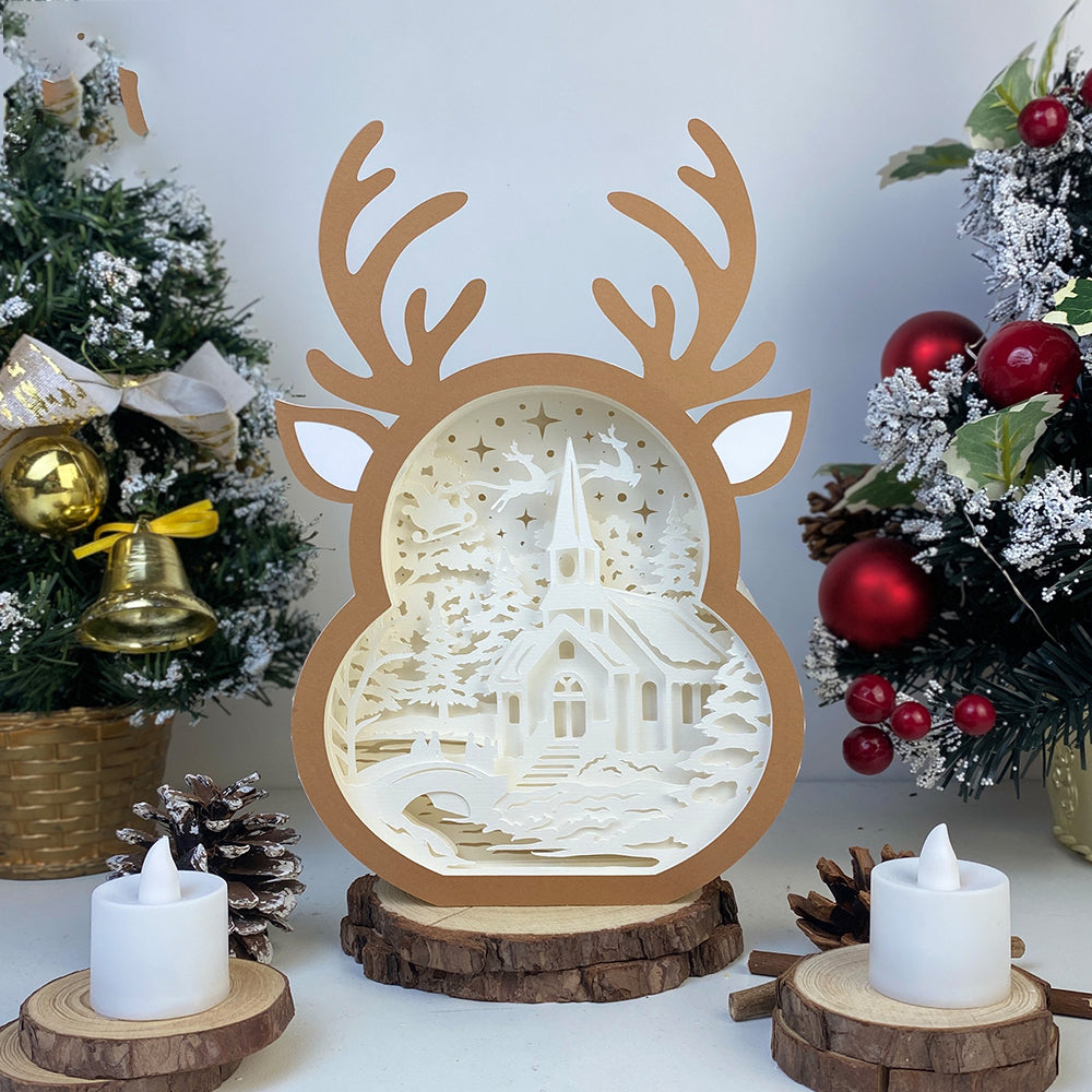 Christmas In The Forest 2 – 3D Box SVG File for Cricut & Silhouette