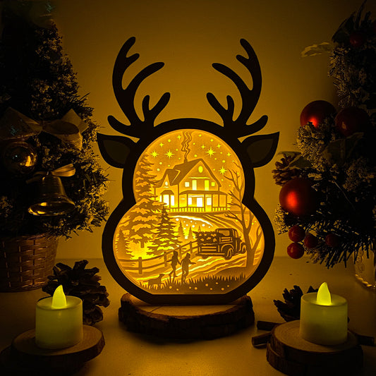 Christmas In The Forest – 3D Box SVG File for Cricut & Silhouette