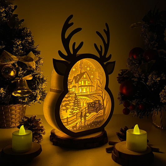 Christmas In The Forest – 3D Box SVG File for Cricut & Silhouette