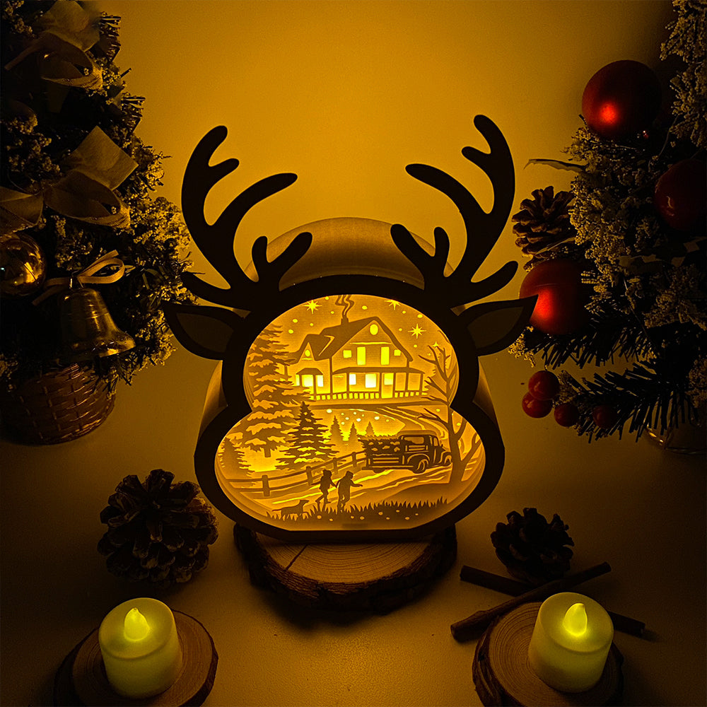 Christmas In The Forest – 3D Box SVG File for Cricut & Silhouette